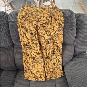 Nordstrom Yellow Snake Print Skirt